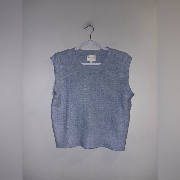 Pink Rose — Blue Sweater Tee - Picture 1 of 1